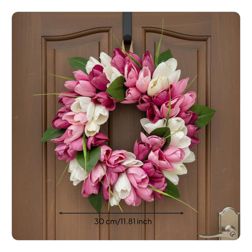 Pink and White Bloom Wreath Mother's Day Gift Artificial Bloom Wreath for Garden