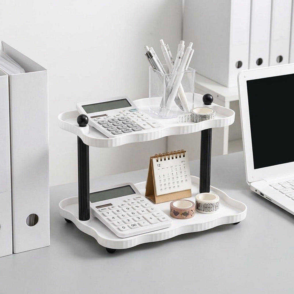 Acrylic Shelf, 2-Tier Perfume Organiser, Clear Cosmetic Organiser Shelf for Desktop, Skincare Display Rack