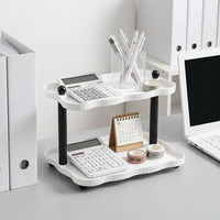 Acrylic Shelf, 2-Tier Perfume Organiser, Clear Cosmetic Organiser Shelf for Desktop, Skincare Display Rack