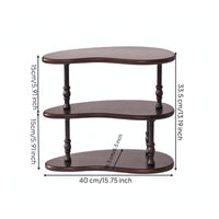 3-Tier Shelf Compact Curved Shelf Decorative for Living Room, Collectors