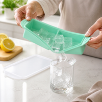 Silicone Large Square Ice Cube Tray for Baby Food and Freezing