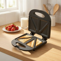 Compact Sandwich Maker with Indicator Lights Countertop Electric Sandwich Press Easy Cleaning Breakfast Maker with Textured Plates Quick Heating for Busy Professionals, Students, Small Kitchens, Dorm Rooms