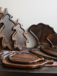 Solid Wood Banana Leaf Tea Tray