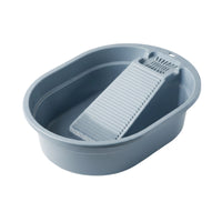 Ribbed Washboard Basin Low-Height Hand Wash Tub Hanging Hole
