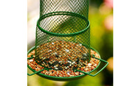 Hanging Bird Feeder Weather-Resistant Metal Mesh Bird Feeder Sheltering Roof Wildlife Supply for Gardeners, Yard