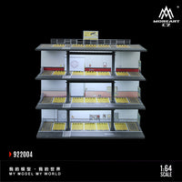 American Steel Garage Light Scene 1:64 Simulation Parking Lot Car Storage Model Alloy Car