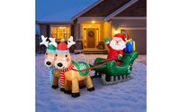 Lighted Inflatable with Reindeer