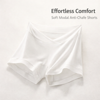 Women's Boxers Underwear Anti Chafing Shorts with 95% Modal Material, Breathable Leg Coverage for Active Wear and Dresses