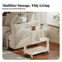 Wheeled Utility Mobile Mobile Cart 360° Rotating Wheels Multi-Tier Rolling
