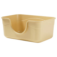 Jumbo Cat Litter Box Open Semi-Enclosed Odor Control Cat Toilet Anti-Splash Pad for Adult Cats
