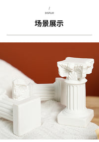北欧风迷你树脂雕像拍照摄影道具罗马柱小天使装饰场景摆件背景