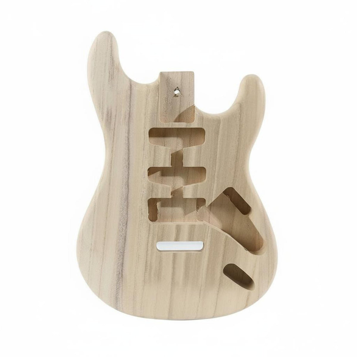 Handmade Unfinished Electric Guitar Body DIY Friendly Basswood Guitar Body Paintable Musical Instrument Part for Luthiers, Workshop