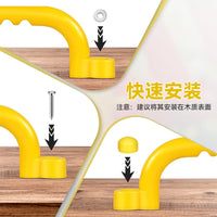 儿童把手滑滑梯攀爬架塑料把手木质幼儿配套设施户外滑梯玩具把手