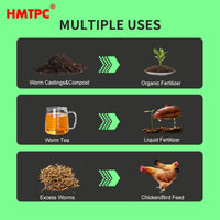 多功能堆肥箱蚯蚓蠕虫养殖箱分区堆肥厨余沤肥发酵园艺助手带托盘
