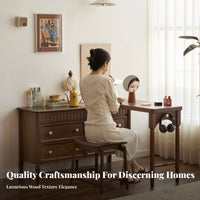 Retractable Dressing Table with Cabinet expandableable Design Bedroom Furniture