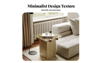 Pedestal Table Retro Design Grid-Support Pedestal Table Clear Tabletop Home Furnishing for Guesthouse Owners, Homeowners, Living Room, Entryway