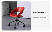 Petal-Shaped Rolling Chair Nordic Aesthetic Petal Back Rolling Chair