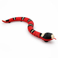Obstacle Avoiding Feline Toy USB Rechargeable Snake Feline Toy Red Body