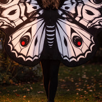 Hooded Cape with Panels Role Play Butterfly Cape Panels Printed Apparel for Adults