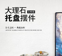 Minimalist Luxury Marble Home Fruit Snack Storage Bowl and Tray