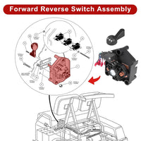 Golf Cart Forward Reverse Switch 48V with Handle for Club Car