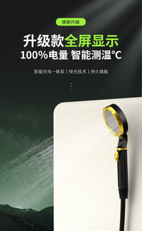 户外淋浴器洗澡神器露营工地宿舍家用简易电动移动花洒跨境套装