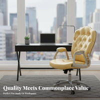 Upholstered Rolling Task Chair European Design Swivel Seat Adjustable Height