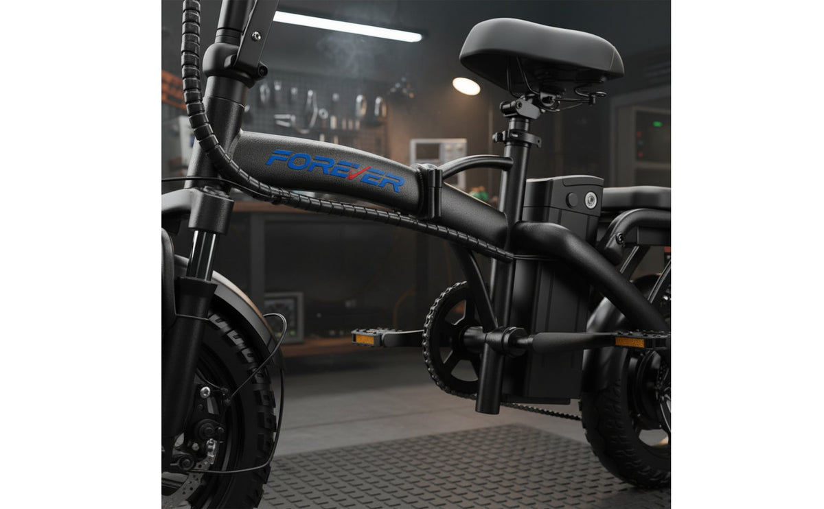 Folding Electric Bike Long Life Compact Folding Electric Cycle Commuting Portable Electric Two-Wheeler for Delivery Riders, Daily Commute, City Travel