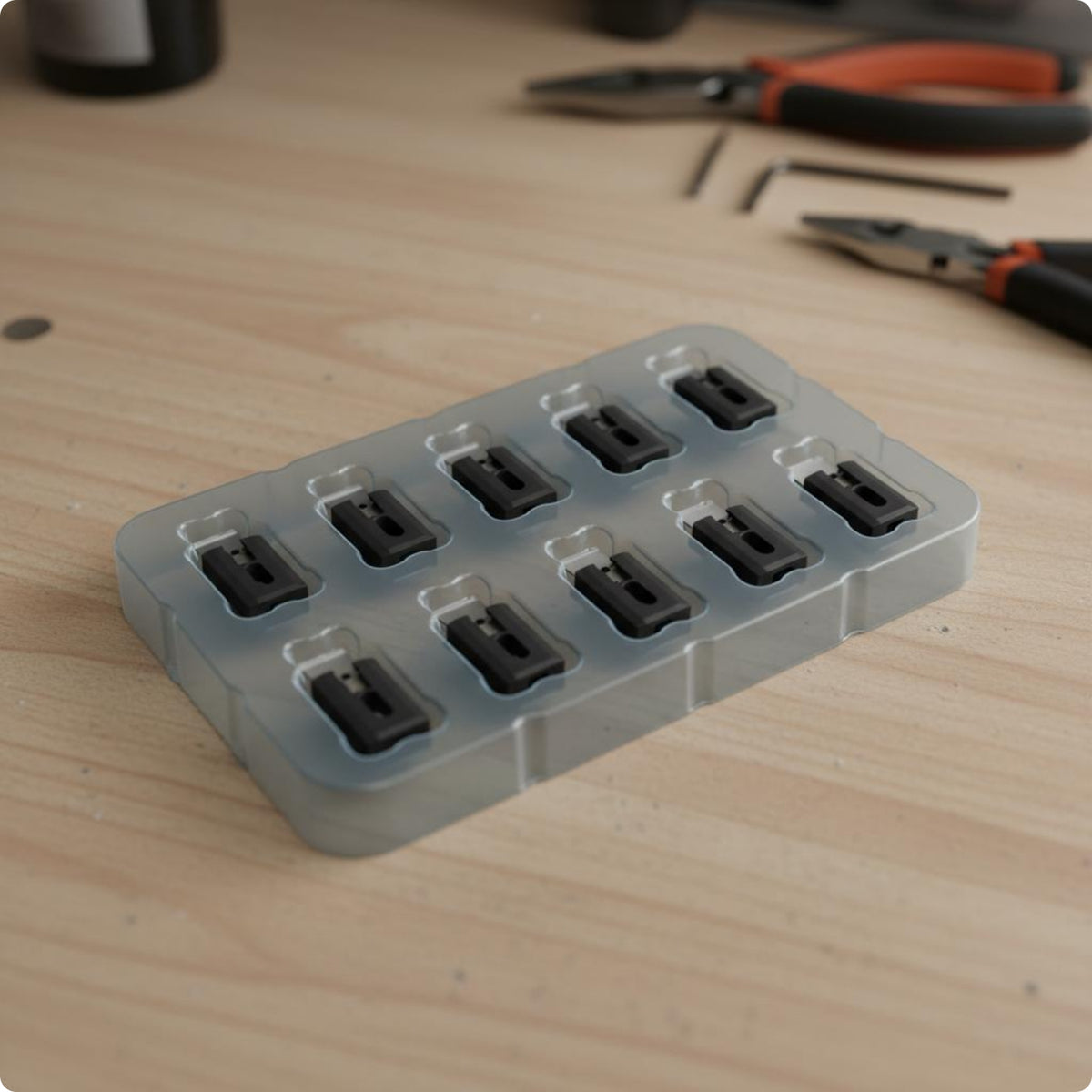 10 Pieces 3D Printer Filament Cutter Module Compact Replacement Cutter Module Sharp Edge Trim Tool