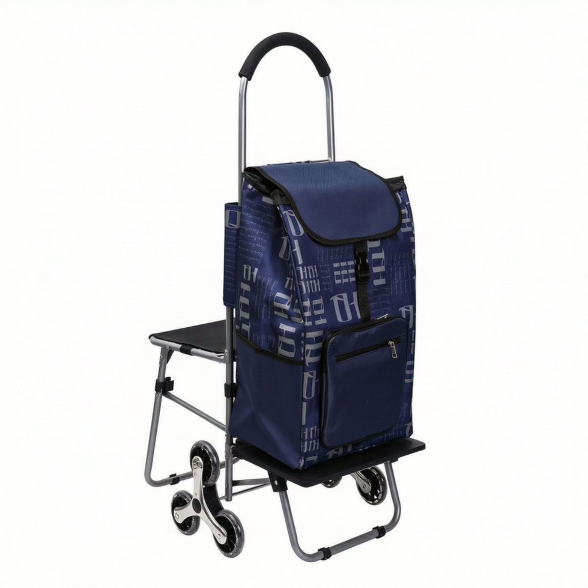 Shopping Cart with Seat Portable for Apartments, Seniors, Shoppers