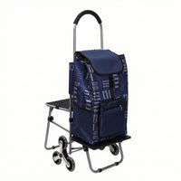 Shopping Cart with Seat Portable for Apartments, Seniors, Shoppers