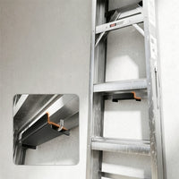 2 Pieces Ladder Storage rack place Saving Wall Mount Ladder Hook Shielded Coating Heavy Duty Wall Hanger for Shed, Workshop, Basement