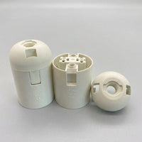 Floor Lamp and Table Lamp E27 Lamp Holder for Ceiling Light Fitting, Snap-Fit PVC Screw Bulb Socket, 70°C Heat Resistant E27 Lamp, 250V 4A White