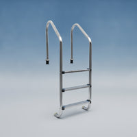 Stainless Steel Pool Ladder Anti-Slip Embedded Pool Ladder Resistant for Villa Courtyard