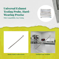 Exhaust Gas Analyzer Probe, Stainless Steel emission gas emission gasllection Probe, Gas Analysis, Vehicle Emissions Testing, Automotive Diagnostics, Extended Handle