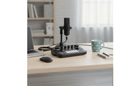 Multi-Platform Compatible Live Broadcasting Soundboard realTime Monitoring Voice Changer Sound Effects Board Bluetooth Connectivity Portable DJ Mixer for Gamers, Podcasters, Podcasting