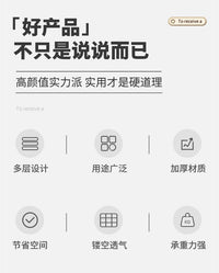 中古风小推车置物架家用可移动多层收纳架抽拉式储物柜客厅小茶几 中古小推车