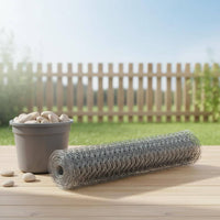 Galvanized Chicken Wire Roll Sturdy Farm Fencing Easy to Cut for Garden