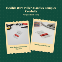 Wire Pulling Tool, Electrician's Wire Threading Aid, High effectiveness, sturdy Materials, single-Person use
