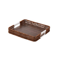 Square Tray with Handles Multifunctional Square Serving Tray Smooth for Kitchen