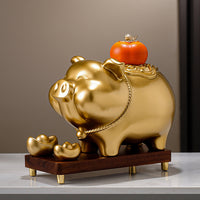 Chinese Zodiac Pig Money Box with Auspicious Design