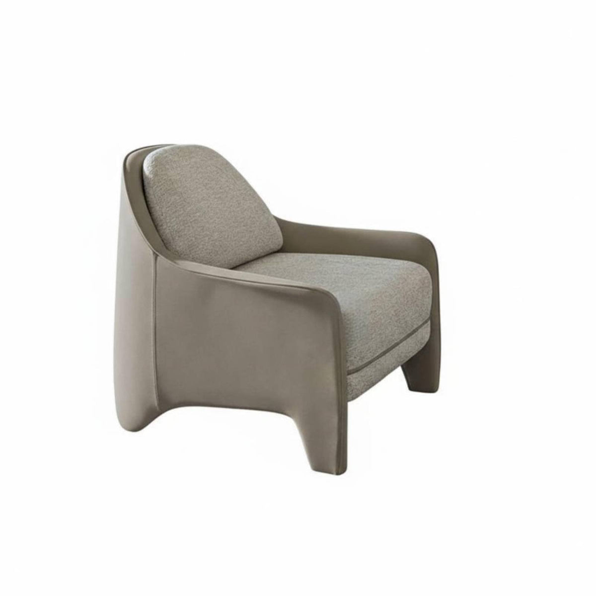 Single Sofa Chair Italian Design Sculptural Single-Seater Designer Piece Space-Saving Footprint for Homeowners, Perusing Alcove