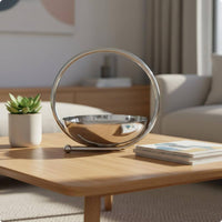 Round Mirror Tray Polished Surface Round Storage Dish Rust Resistant