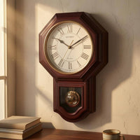 Roman Numerals Chinese-Style Wall Clock Resin Body Antique Wall Clock Hush-Quiet Movement Home Decor Vintage for Office