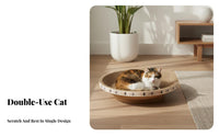 Cat Scratcher Bowl 2-in-1 Design Cat Scratcher Bed Corrugated Scrape Pad Low-Mess Paw-Gentle for Kittens