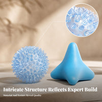 2 Pieces TPR Massage Ball Pair Smooth Spiky Massage Ball Textured Trigger Point Massager Handheld