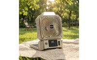Tabletop Fan with Sun-Powered Panel Foldable Portable Fan with Sun-Powered Panel Rechargeable for Campers, Journeyers, Desk, Tents, Patio