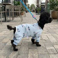 Dog Recovery Suit and Cat Recovery Suit, Cartoon Pattern Post-Surgery Dog Clothes with Ribbed Trim, Post-Surgery Cat Clothes Prevents Licking