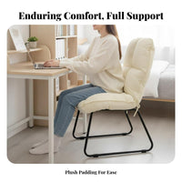 Curved spine Armless Chair Modern design Vanity Stool Space Saving for Dorm Room