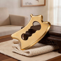 Brass Gua Sha Tool Smooth Gua Sha Tool with Storage Bag Ergonomic